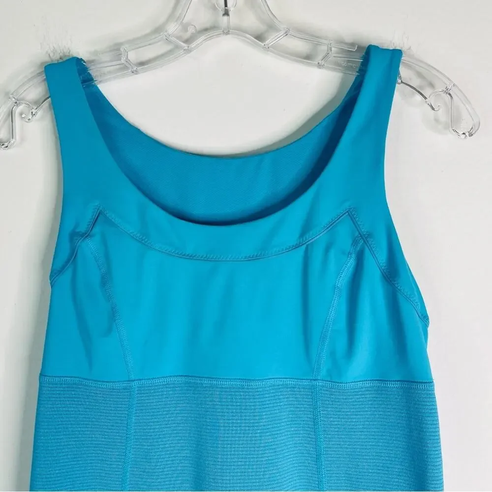 Lululemon blue Ra Ta Ta topper cinch athletic activewear tank top 6
